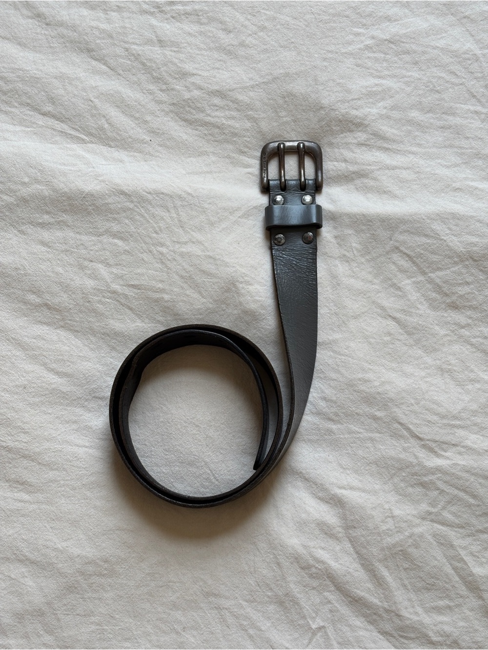 G-Star Raw Genuine Leather Belt Double Prong Size 38